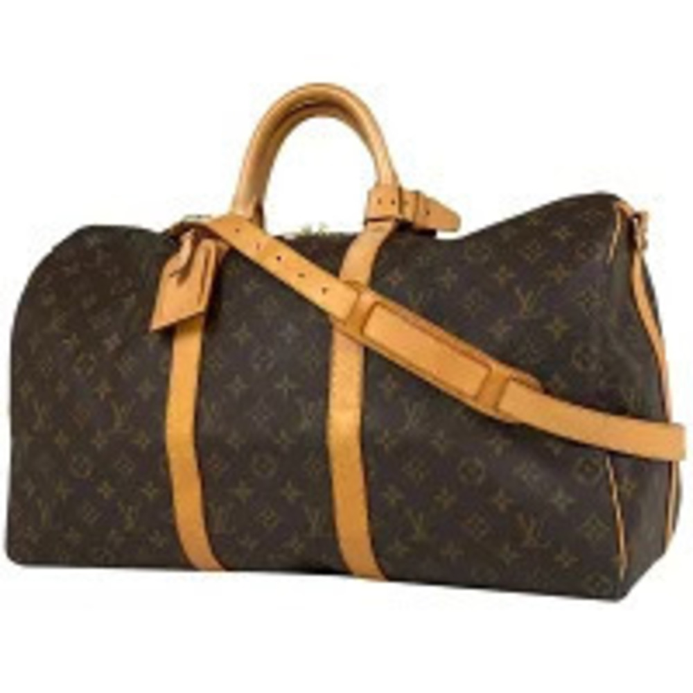 Louis Vuitton Bandoulire Bag Brown Monogram Travel Trip Boston Business Keepall - Picture 2 of 7